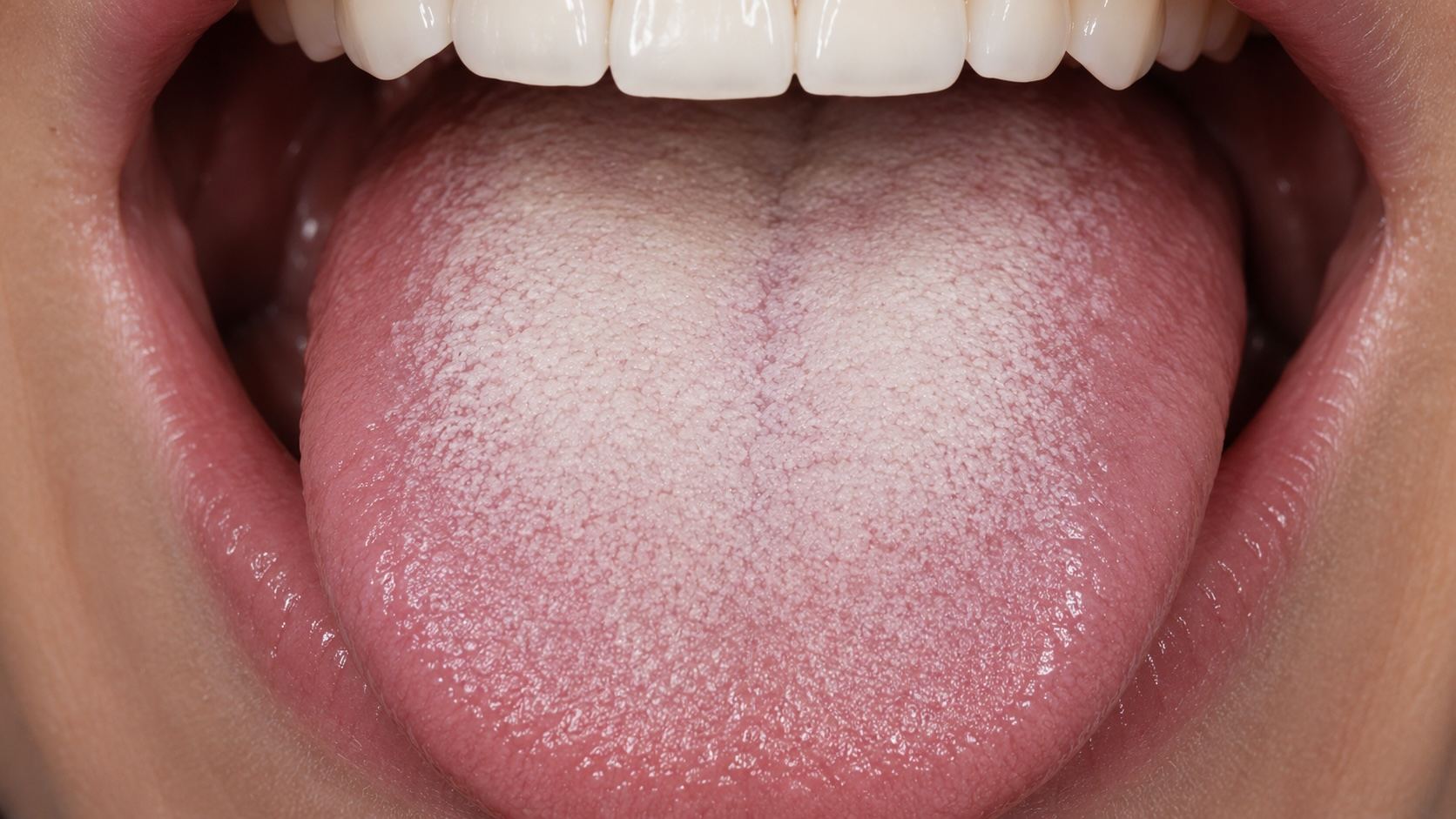Oral candidiasis — white plaques on the tongue and palate